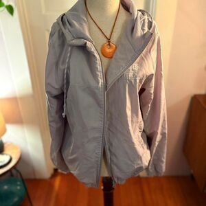 Vans Women's Pale Purple Hooded Zipper Windbreaker Size L